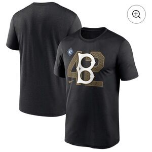 The Nike Tee Brooklyn Dodgers Jacket Robinson Day Legend of 42  t-shirt S